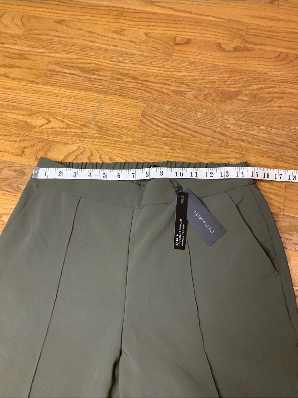 NWT DYNAMITE Sacha Dressy High Waist Jogger Pants Olive Green Size M - Picture 8 of 9